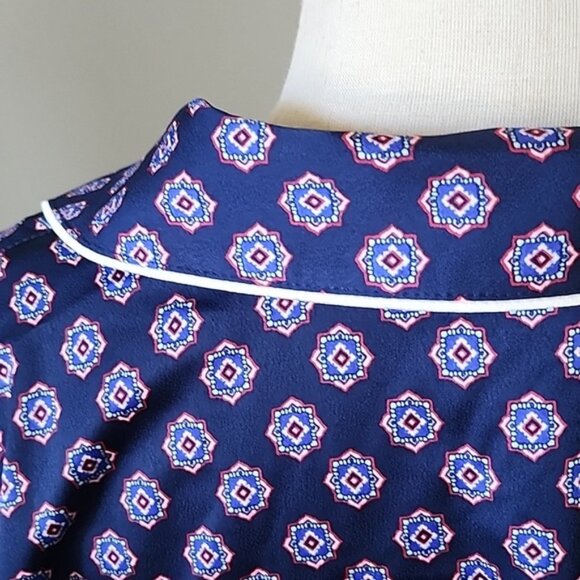 J. Crew Factory Navy Blue Print Pajama Top NWT - Picture 4 of 12